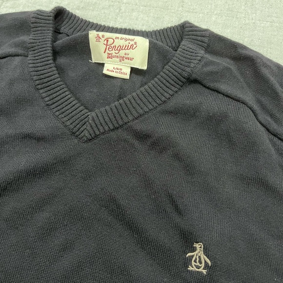 Mens Penguin by Munsingwear Sweater Black Size Large - Picture 2 of 3